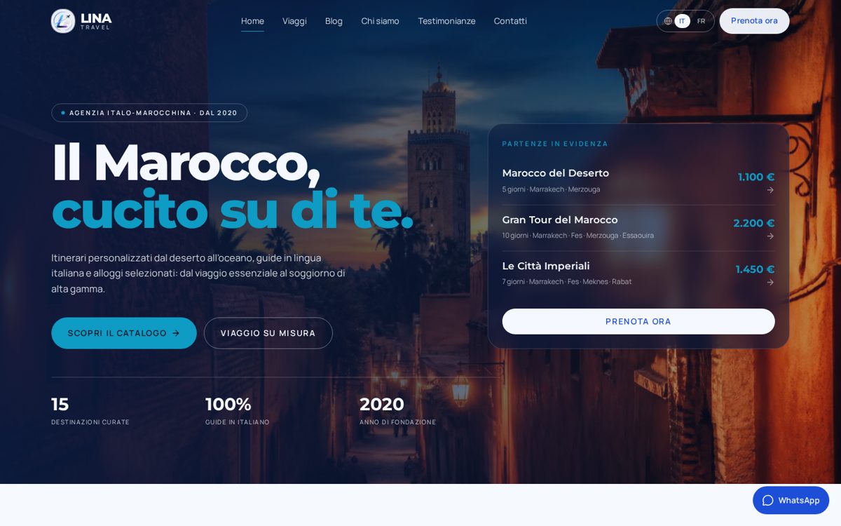 Aperçu du site LINA Travel