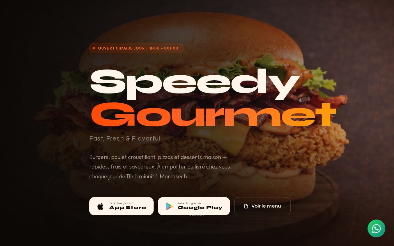 Aperçu du site Speedy Gourmet