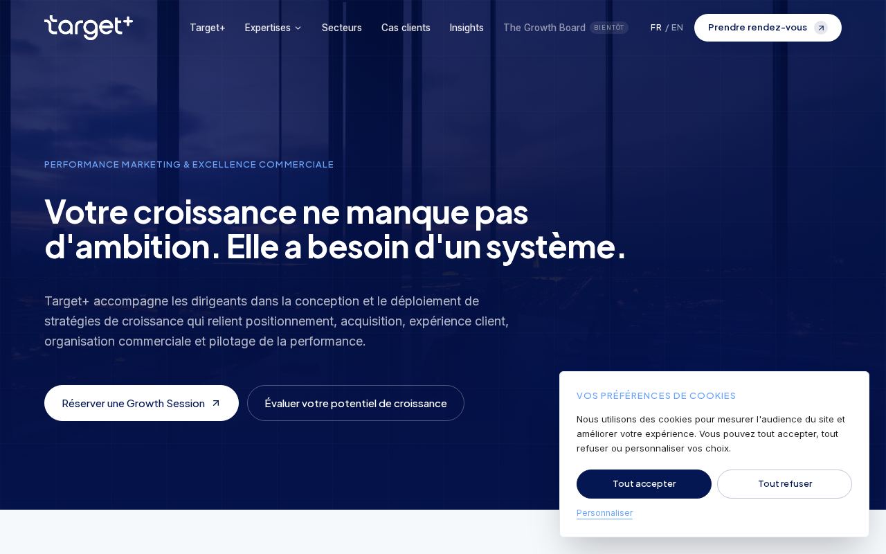 Aperçu du site Target+